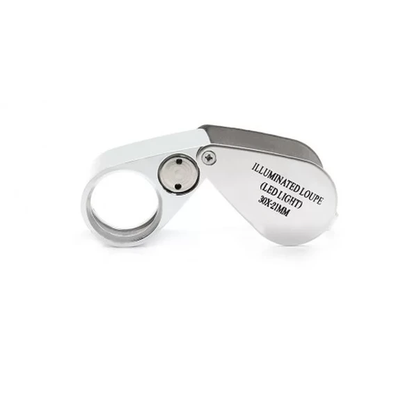 Kontrol Için Özel Kutulu Metal Işıklı Lup 30X21 ürün görseli 1
