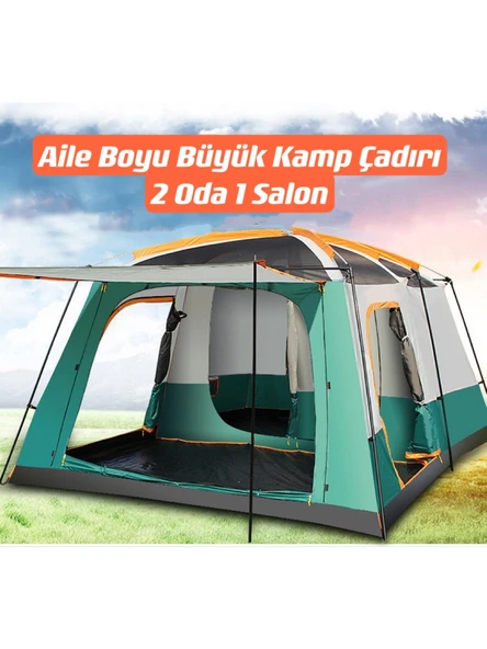 Aile Boyu Büyük Kamp Çadırı 2 Oda 1 Salon 420*305*200 cm ürün görseli 1