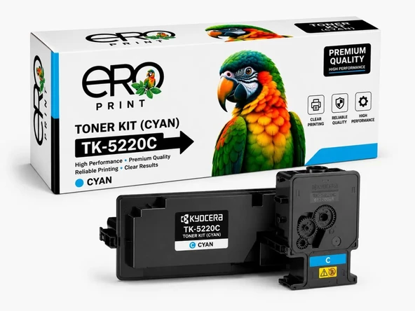 TK-5220C Kyocera ECOSYS P5021cdn Mavi Muadil Toner ürün görseli 1