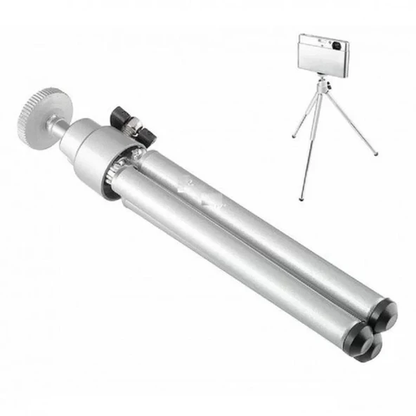 Metalik Renk Tripod 3 Yönlü Profesyonel Mini - Resim 2