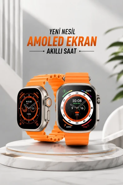 Akıllı Saat Android Ve İos Uyumlu 49 Mm Nfc Özelliği Gps Takibi ürün görseli 1