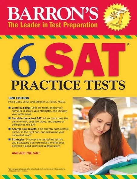 6 SAT Practice Tests: 3rd - Third Edition ürün görseli 1