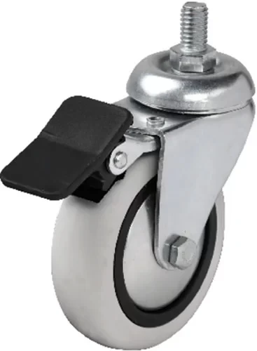 Hts 354 - 75x25 mm PVC Makaralı Vidalı Frenli Teker 4 Adet ürün görseli 1