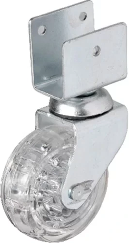 Hts 328 - 50x20 mm Şeffaf Makaralı Kısa U Tablalı Teker 4 Adet ürün görseli 1