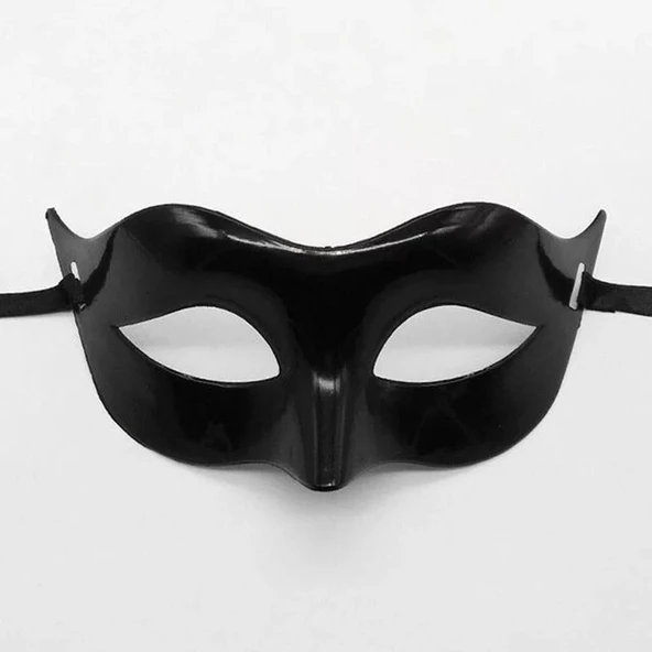 Siyah Renk Masquerade Kostüm Partisi Venedik Balo Maskesi ürün görseli 1