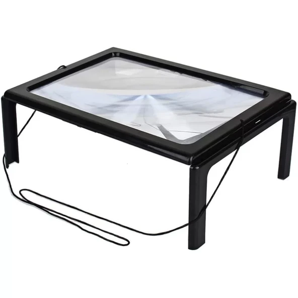 Yaşlılar Için A4 Boyutu Masa Tipi Işıklı Okuma Büyüteç Th-275205B ürün görseli 1