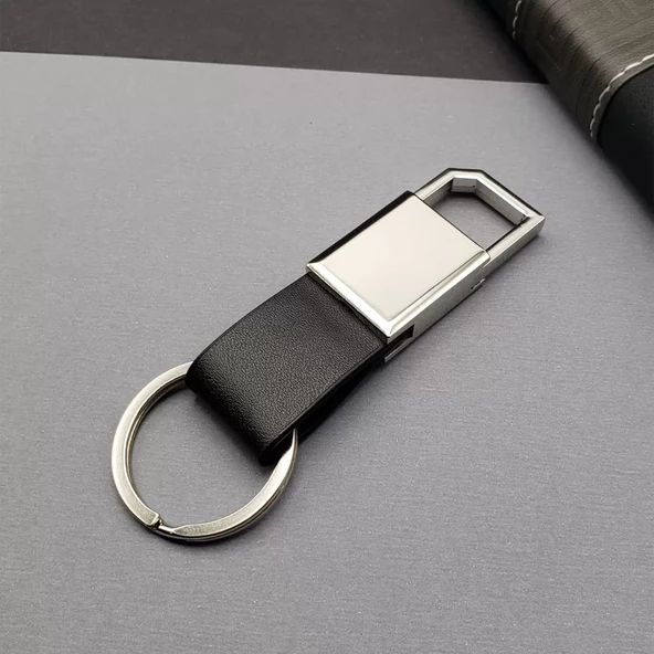 Siyah Gümüş Metal Anahtarlık ürün görseli 1