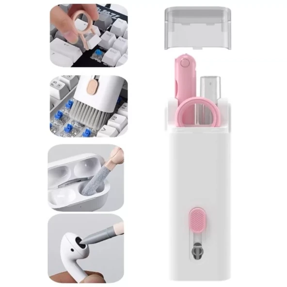 Çok Fonksiyonlu 7 In 1 Airpods Klavye Ekran Kulaklik Temizleme Kiti ürün görseli 1
