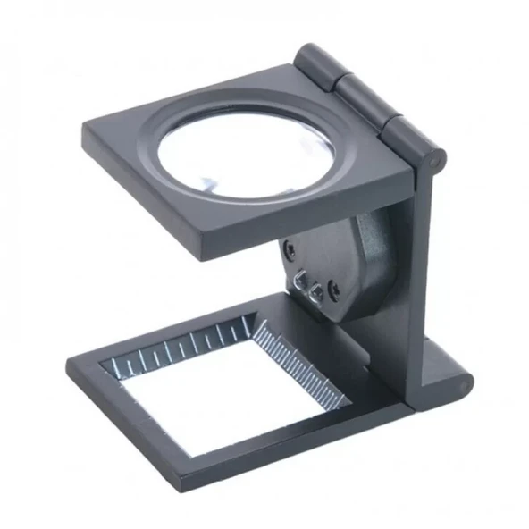25x25 Mm Full Çelik Kaplı Katlamalı Büyüteç TH-9005B ürün görseli 1