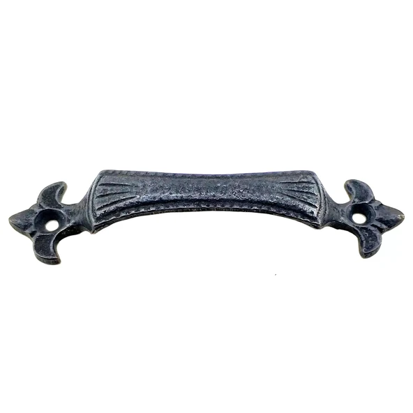 Antika Tarz Dekoratif Pirinç Lale Mobilya Kulbu - 27x115 mm, Oksit ürün görseli 1