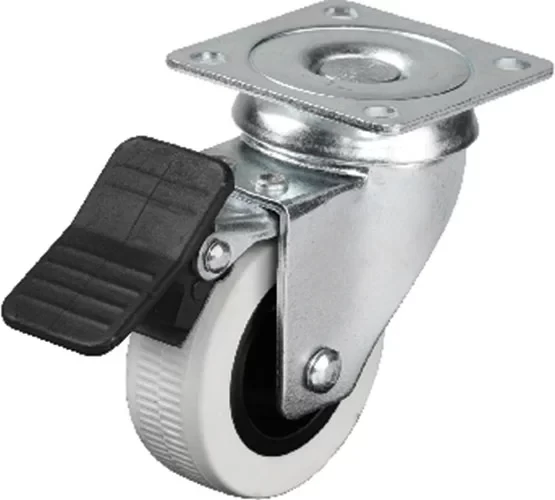 Hts 334 - 50x20 mm Çift Bilyalı Tablalı Frenli Teker 4 Adet ürün görseli 1