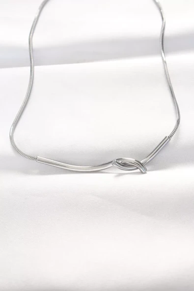 316L Çelik Silver Renk Kolye - TJ-BKO8528 ürün görseli 1