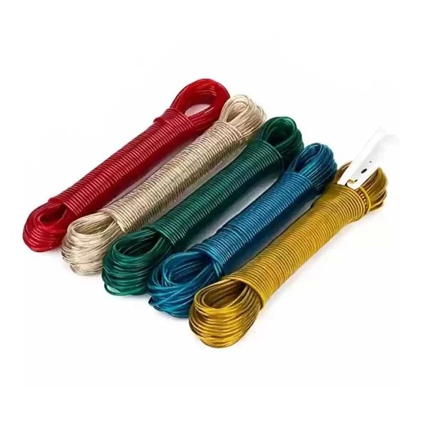PVC Kaplama 20 Metre Çelik Çamaşır İpi 12 Adet ürün görseli 1
