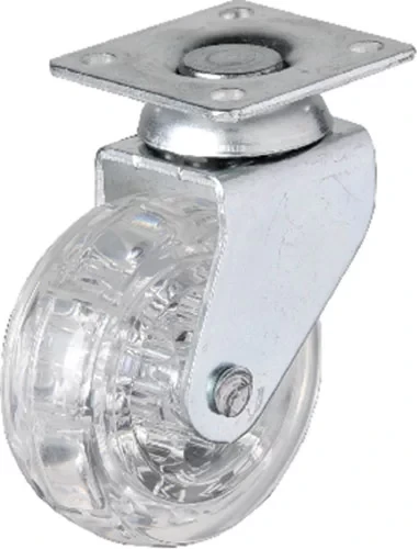 Hts 325 - 50x20 mm Şeffaf Makaralı Tablalı Teker 4 Adet ürün görseli 1