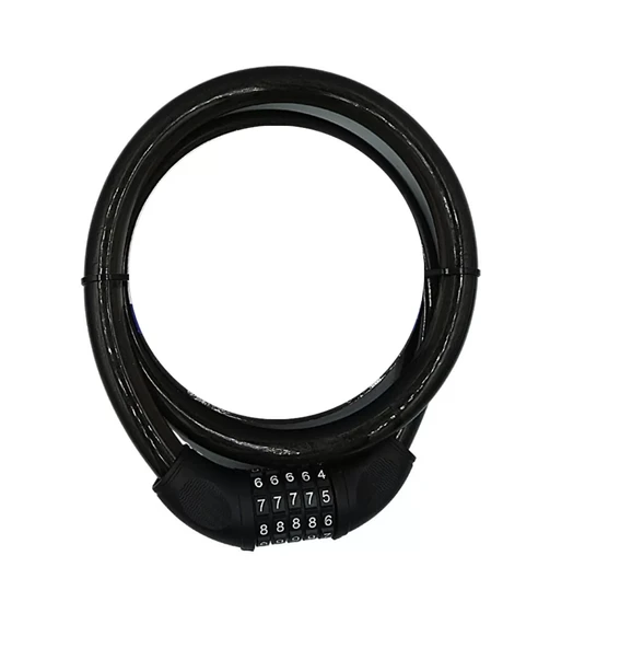 YM-747 120cm 20mm 5 Şifreli Siyah Motorsiklet Kilidi ürün görseli 1