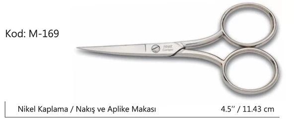 Rose Europe Az Kalın Nakış Makası Süper Kalite No:4,5 11,43 CM ürün görseli 1