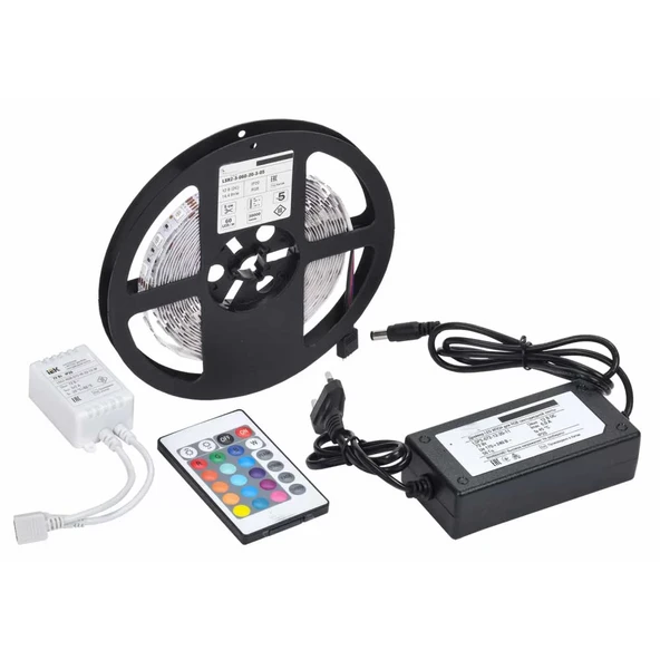 5 MT 3 Cipli Rgb Şerit Led Silikonlu Adaptör Uzaktan Kumanda Tak Çalıştır ürün görseli 1
