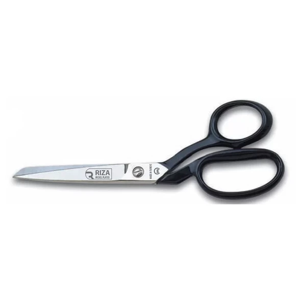 Rıza A4115-8 Tekstil / Yatık Regula Makası No: 8 inç / 20,32 cm - Nikel Kaplama, Siyah Saplı ürün görseli 1