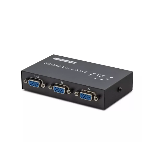 Vga Switch 54 Mhz 2 Giriş 1 Çikiş Butonlu Geçiş 2 Port HDX1280 ürün görseli 1