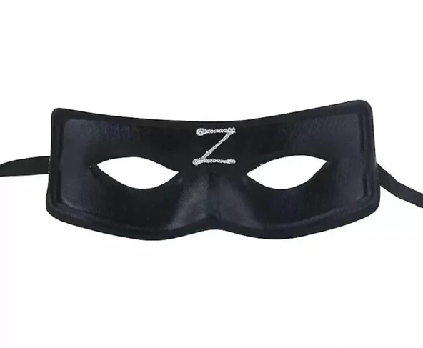 Zorro Maskesi Arkadan Lastikli Z Baskılı ürün görseli 1