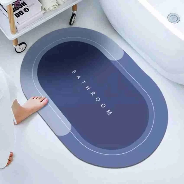 Süper Su Emici Kaymaz Tabanlı Banyo Paspası 40 x 60 Cm ürün görseli 1