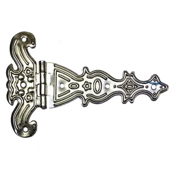 Dekoratif, Sac Tek Kuyruklu Menteşe - 69x102 mm, Büyük, Nikel, 1 Adet ürün görseli 1