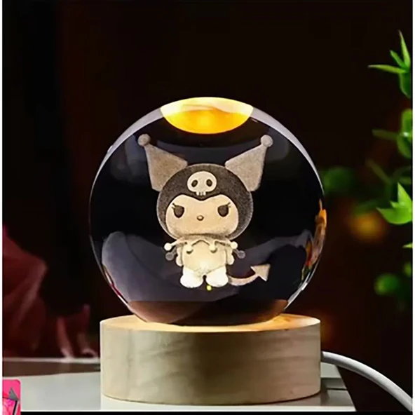 Kuromi Işıklı Cam Küre Cap 6 Cm Kod 63 ürün görseli 1