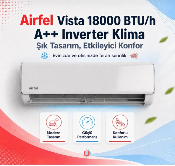 Airfel Vista LTXP50A A++ 18000 BTU İnverter Duvar Tipi Split Klima ürün görseli 1