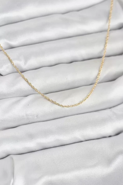 CM 14K Gold Renk Burgu Model 60 cm Kadın Kolye - TJ-BKO10932 ürün görseli 1