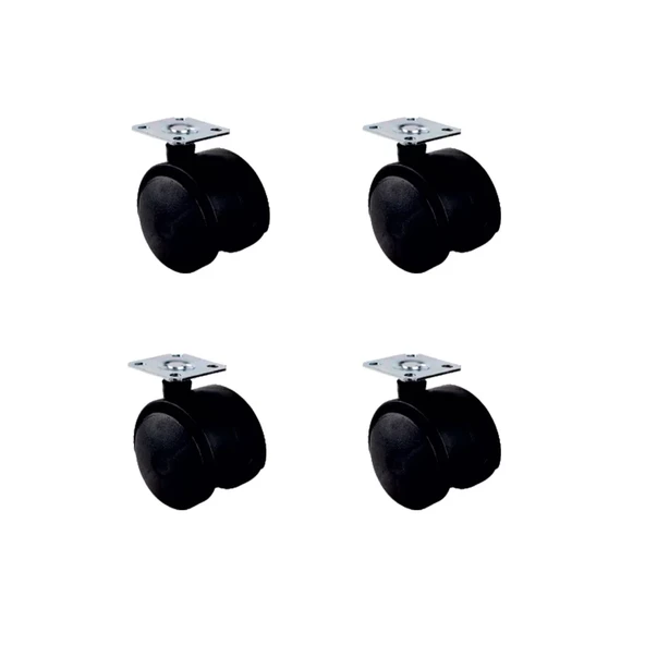 Küçük Plastik Tablalı Teker - 40 MM HKS101 - 4 Adet ürün görseli 1