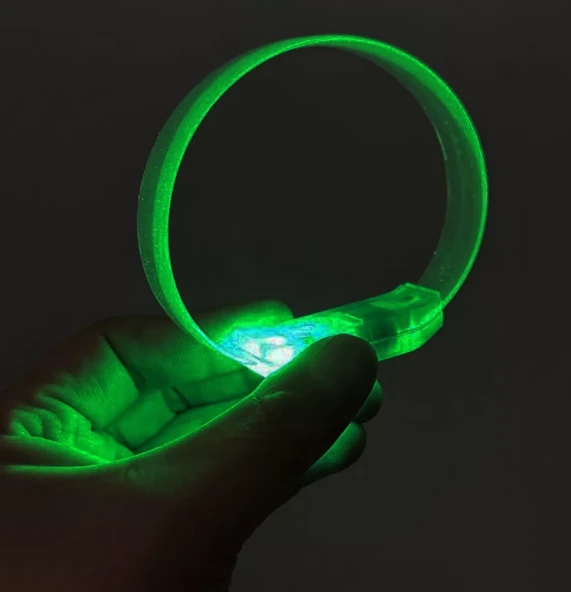 3 Modlu Pilli LED Işıklı Esnek Parti Bilekliği Yeşil ürün görseli 1
