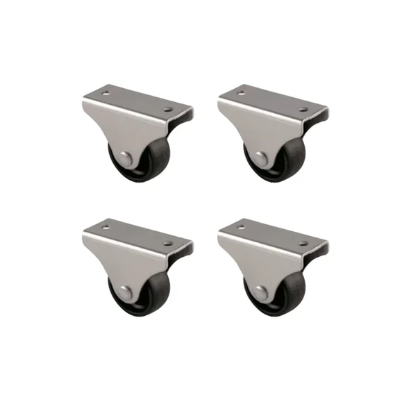 Furç Sabit Teker - 32MM - Siyah HKS228 - 4 Adet ürün görseli 1