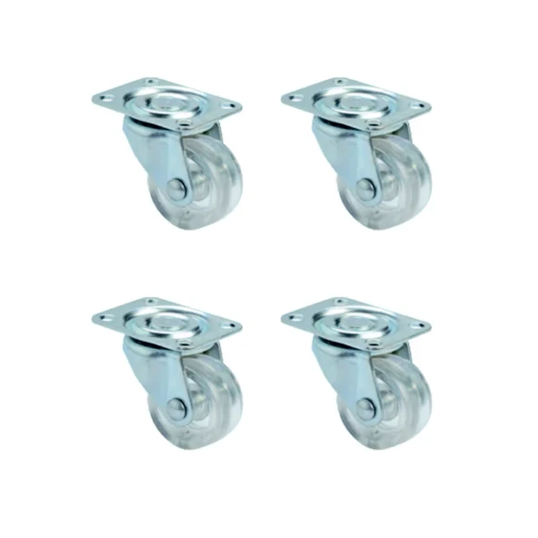 Furç Tablalı Bilyalı Teker - 38MM - Şeffaf HKS240 - 4 Adet ürün görseli 1