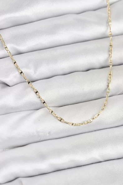 CM 14K Gold Renk Pirinç Gemi Zinciri Model Kadın Kolye - TJ-BKO10918 ürün görseli 1