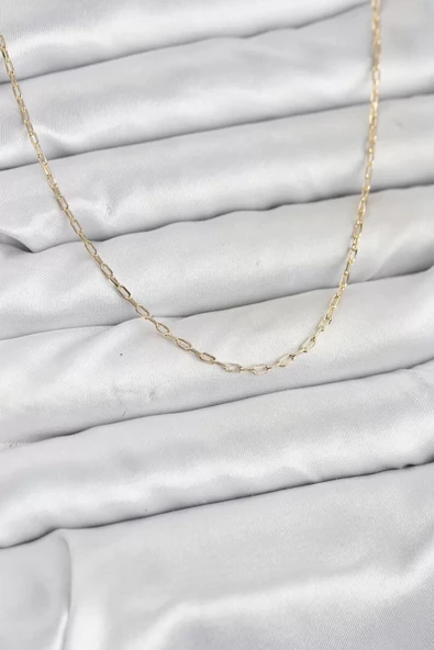 CM 14K Gold Renk Ataç Zincir Model 60 cm Kadın Kolye - TJ-BKO10934 ürün görseli 1