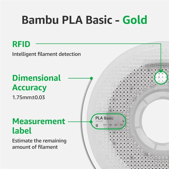 Bambu Lab Pla Basic Mavi Filament Makaralı 1.75mm 1kg - Resim 4