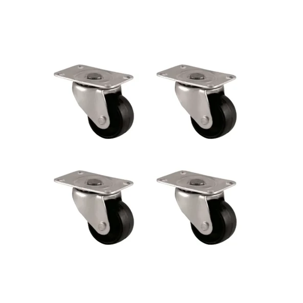 Furç Tablalı Bilyalı Teker - 38MM - Siyah HKS234 - 4 Adet ürün görseli 1