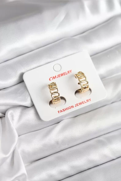 14K Gold Renk Kaplama Samanyolu Model CM Kadın Küpe - TJ-BKP11406 ürün görseli 1
