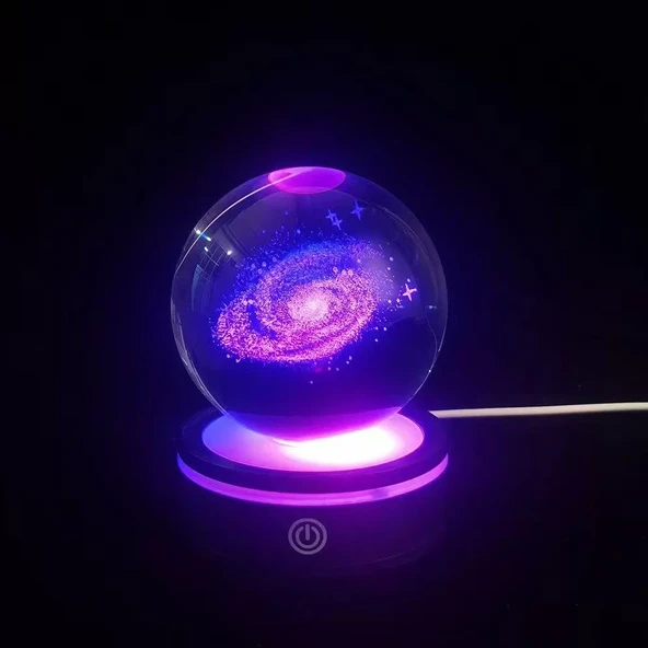 Dönen Gezegen Cam Küre RGB ürün görseli 1