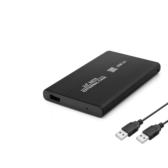 Hdd Kutu Usb2.0 Metal Sata 2.5" Siyah HDX1758 ürün görseli 1
