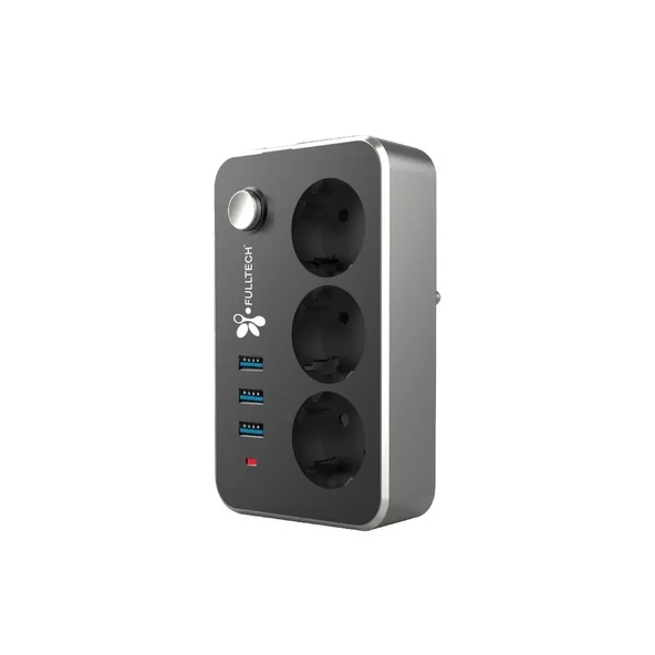 3 Priz 3XUSB 2 Mt Kablo Anahtarlı Akım Korumalı Priz TGFTR02 ürün görseli 1