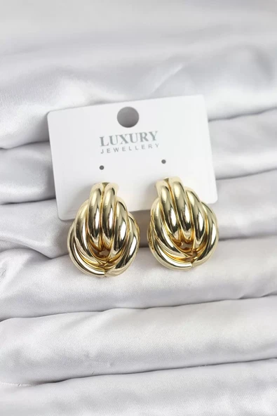 Pirinç Gold Renk Vintage Kadın Küpe - TJ-BKP11627 ürün görseli 1