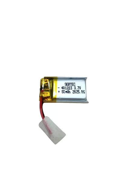 401223 3.7V 80 mAh Li-Polymer Pil (Devreli/1.5A) ürün görseli 1