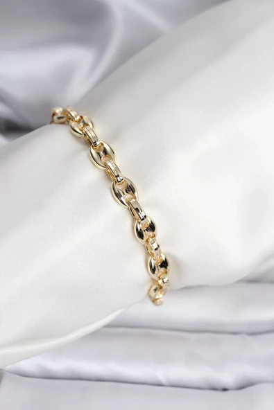 14K Gold Renk Kaplama Kahve Çekirdeği Model CM Kadın Bileklik - TJ-BB8119 ürün görseli 1