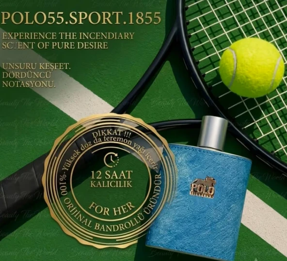 Polo55 Sport 1855 Serisi - Özel Seri Feromon Yağlı 12 Saat Kalıcılık Erkek Parfüm ürün görseli 1