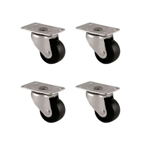 Furç Tablalı Bilyalı Teker - 32MM - Siyah HKS233 - 4 Adet ürün görseli 1