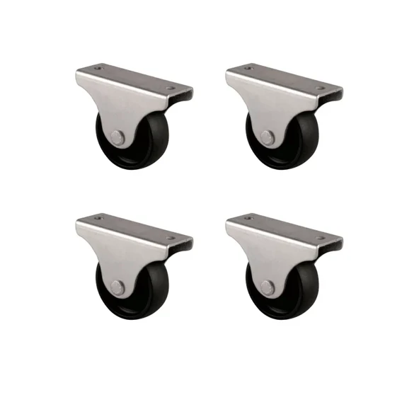 Furç Sabit Teker - 38MM - Siyah HKS229 - 4 Adet ürün görseli 1