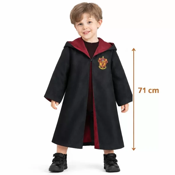 Harry Potter Tarzı Çocuk Cübbesi 2-4 Yaş ürün görseli 1