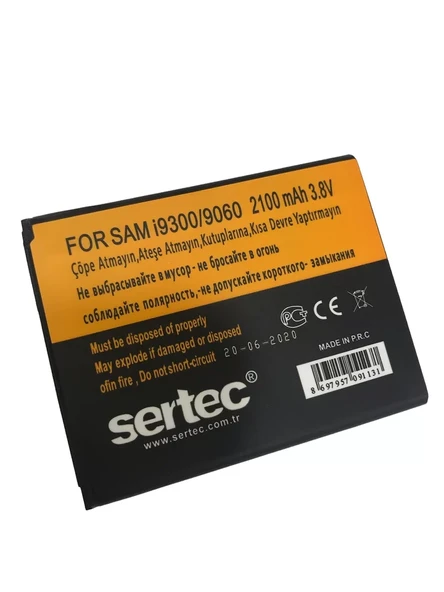 Samsung GALAXY S3 i9300 / 9060 / 9082 Uyumlu Batarya ürün görseli 1