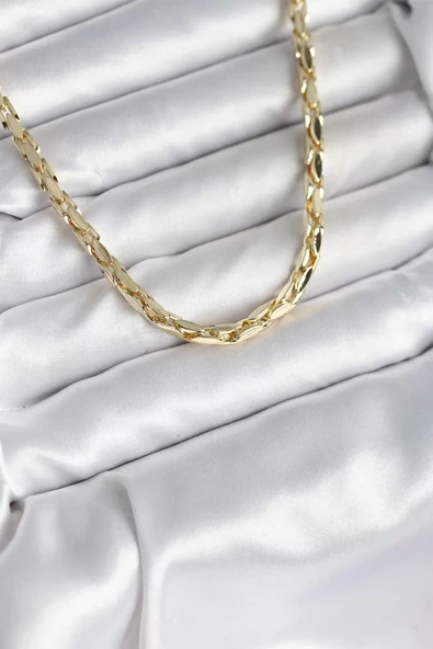 Pirinç Gold Renk 60 cm Zincir Kadın Kolye - TJ-BKO10600 ürün görseli 1